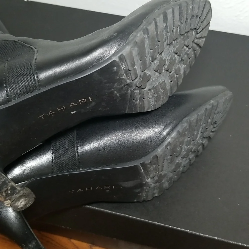 Taheri Women's Black High Boots Size 9 M